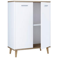 KOMMODE VCM LANDOS 60/81/32 cm  - Honigeiche/Weiss, Modern, Holzwerkstoff/Kunststoff (60/81/32cm) - MID.YOU