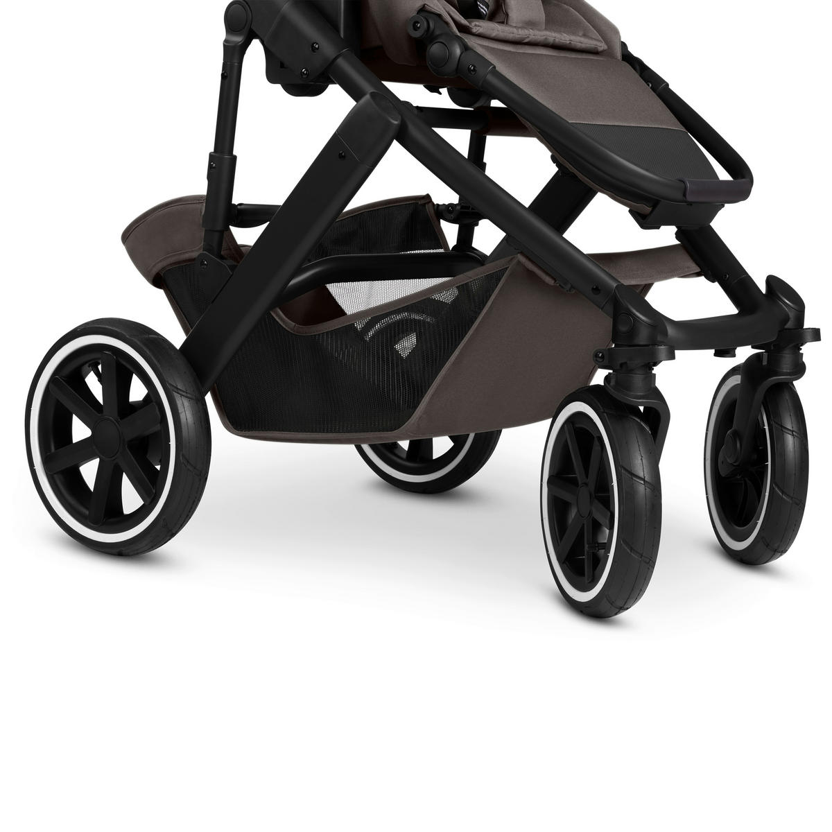 KINDERWAGENSET Salsa 5 Air Starter Set - Teddy  - Sandfarben/Schwarz, Basics, Textil/Metall (95,5/63/118cm) - ABC Design
