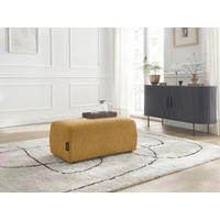HOCKER ATILLA Struktur Gelb  - Gelb/Schwarz, MODERN, Kunststoff/Textil (92/44/48cm)