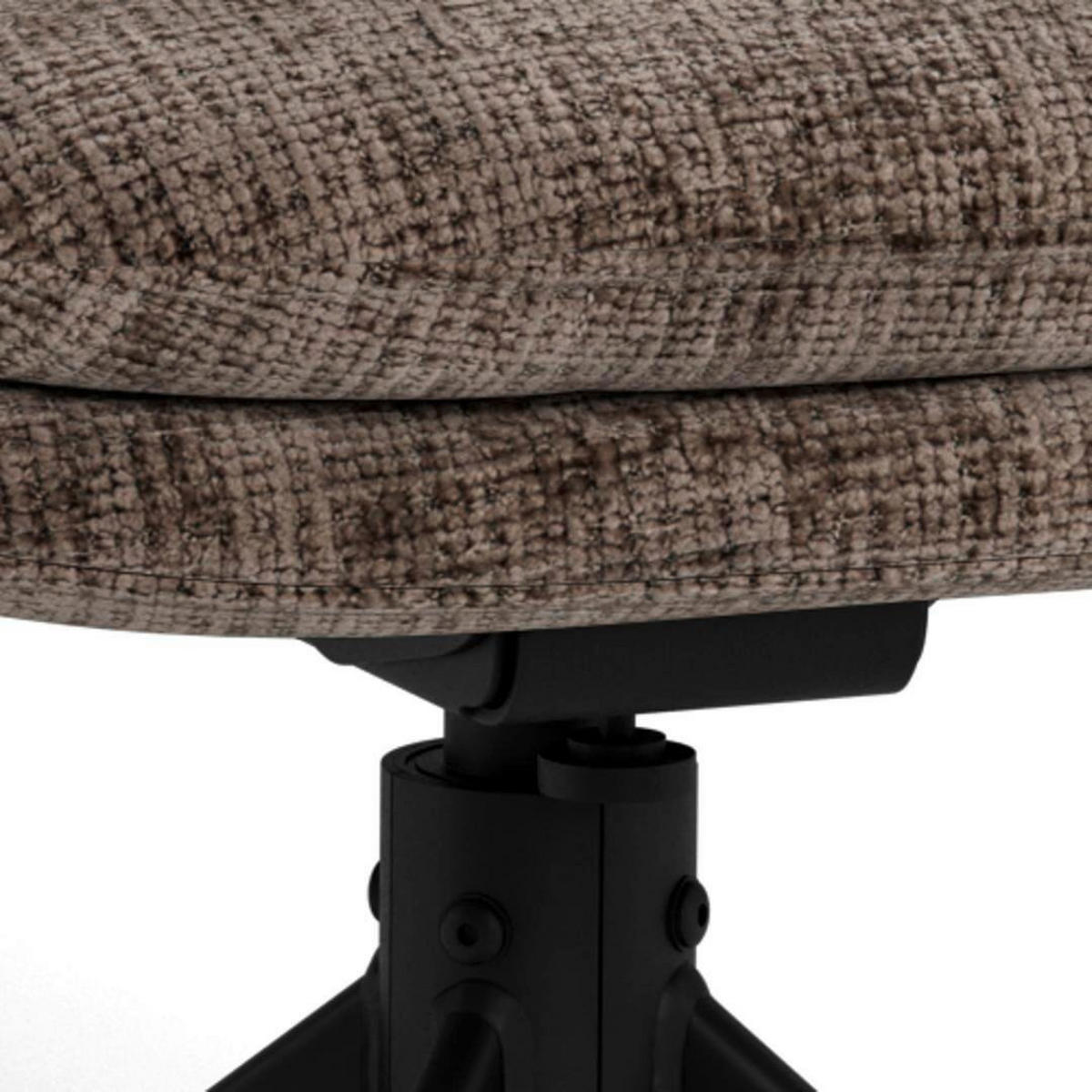 ARMLEHNSTUHL 2 Stück automatische Rückholfunktion Struktur  Braun, Schwarz  - Schwarz/Braun, MODERN, Textil/Metall (61/94/67cm) - MID.YOU