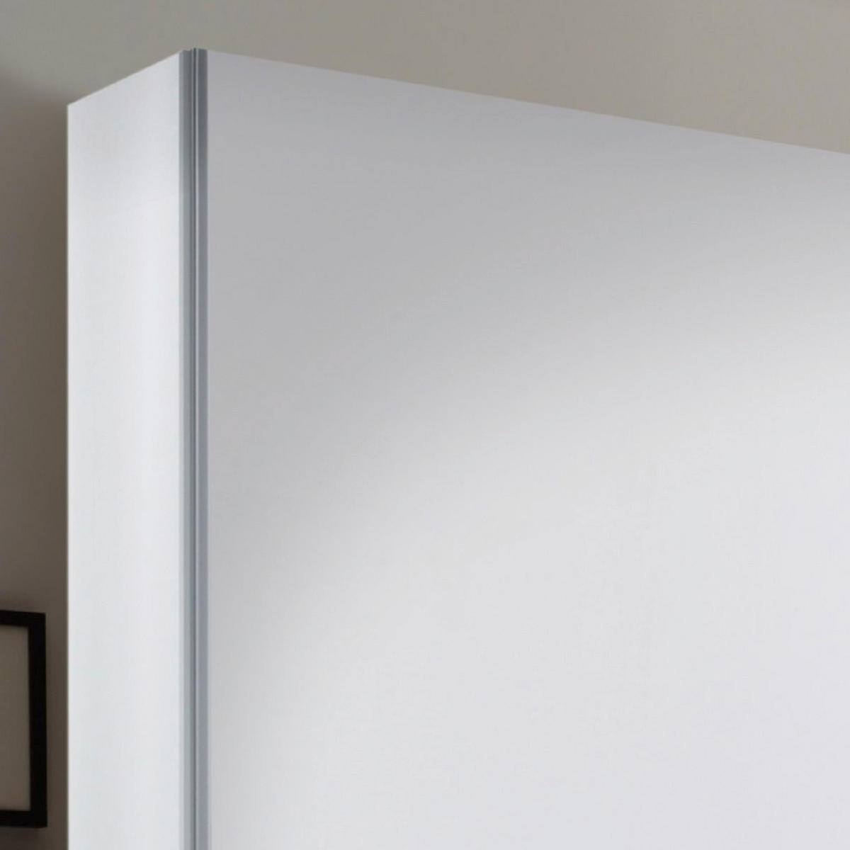 SCHWEBETÜRENSCHRANK 2-türig Weiß, Sonoma Eiche  - Eichefarben/Alufarben, KONVENTIONELL, Holzwerkstoff/Metall (170/195/59cm) - Carryhome