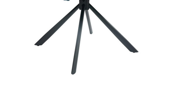 ARMLEHNSTUHL in Eisen Cord - Blau/Schwarz, Design, Textil/Metall (62/95/67cm) - Novel