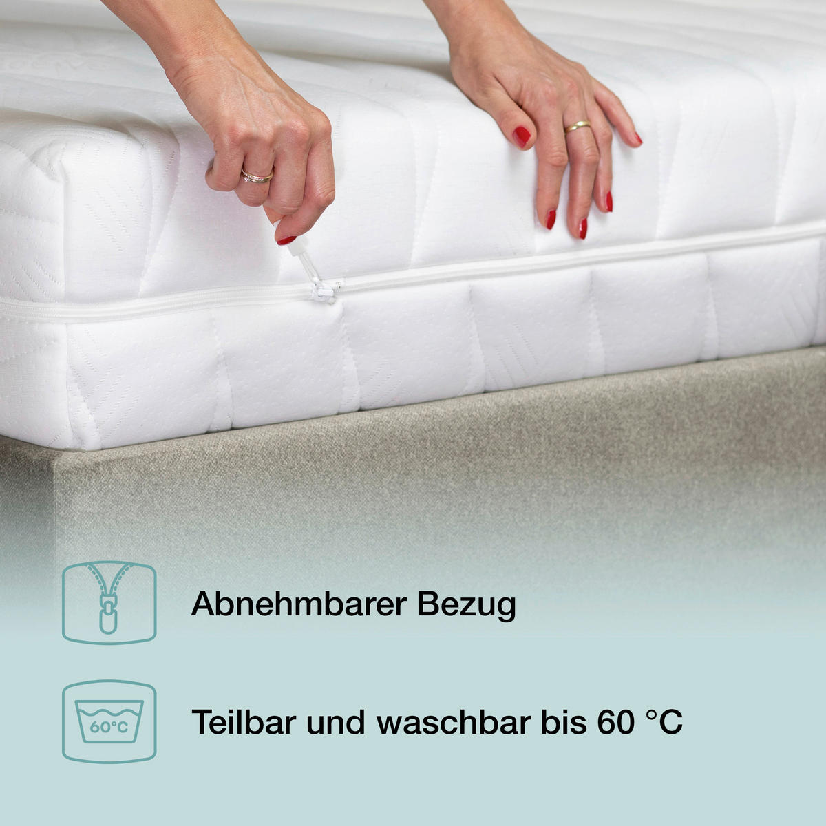 KALTSCHAUMMATRATZE 160/200 cm Höhe ca. 21 cm 7 -Zonen - Weiß, Basics, Textil (160/200cm) - Boxxx
