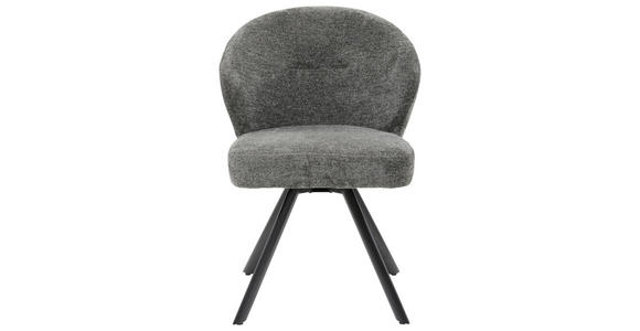 STUHL - Anthrazit/Schwarz, Design, Textil/Metall (57/84/61,5cm) - Carryhome