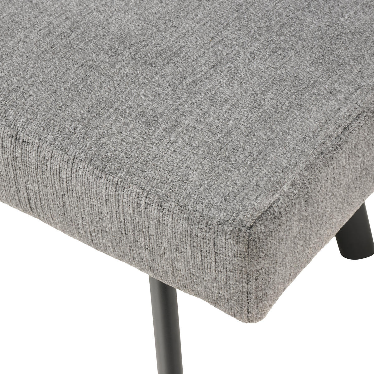 ECKBANK 150/190 cm Webstoff Anthrazit   - Anthrazit/Schwarz, KONVENTIONELL, Textil/Metall (150/190cm) - MID.YOU