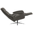RELAXSESSEL in Leder Taupe  - Taupe/Edelstahlfarben, Design, Leder/Metall (76/119/86cm) - Dieter Knoll