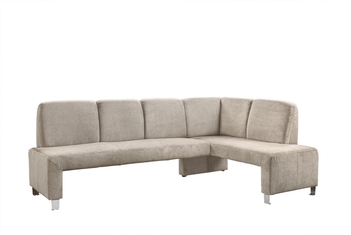KLUPA KUTNA  taupe  drvo, tekstil, drvni materijal      - srebrne boje/taupe, Moderno, drvni materijal/drvo (243/158cm) - Livetastic