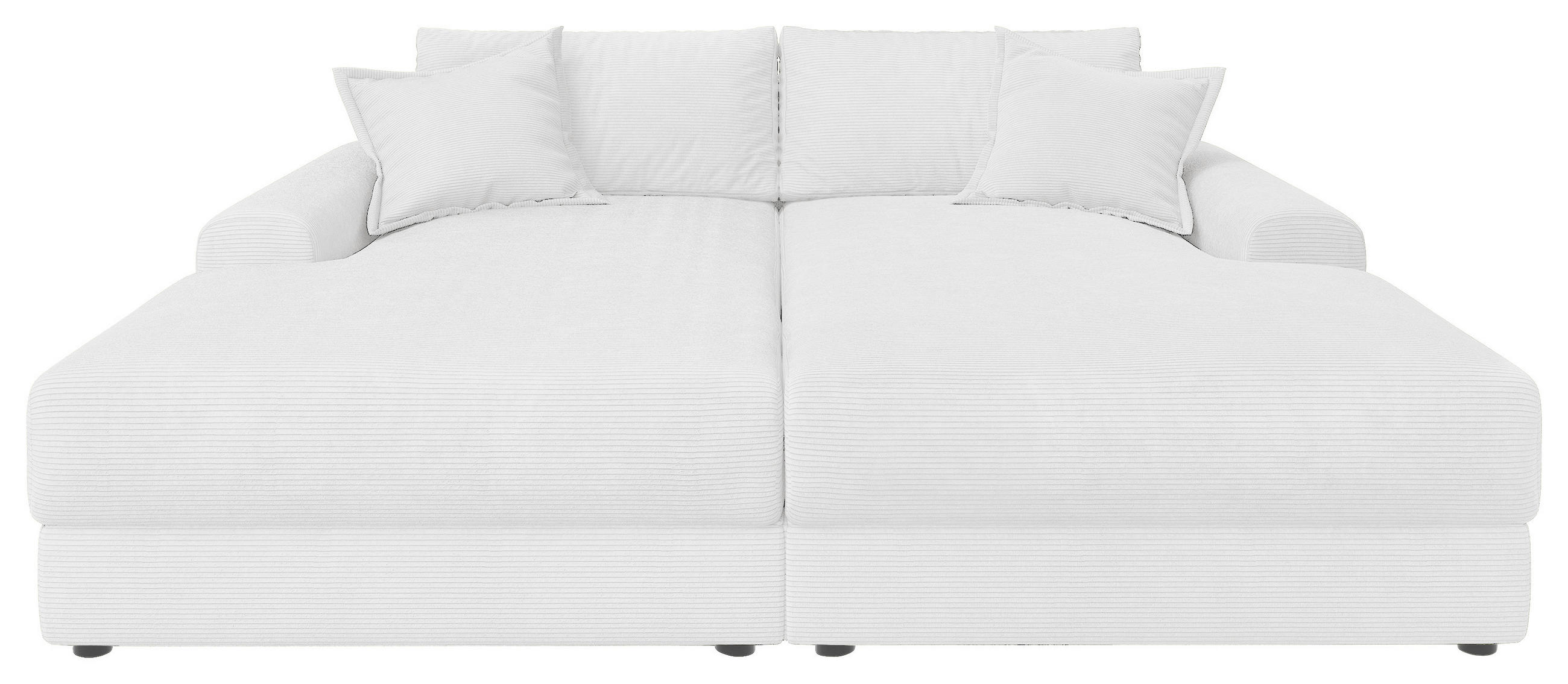 BIGSOFA Cord Perlmutt  - Perlmutt/Schwarz, MODERN, Kunststoff/Textil (234/93/190cm) - Carryhome