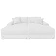 BIGSOFA  in Cord Perlmutt  - Perlmutt/Schwarz, MODERN, Kunststoff/Textil (234/93/190cm) - Carryhome