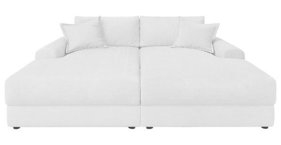 BIGSOFA  in Cord Perlmutt  - Perlmutt/Schwarz, MODERN, Kunststoff/Textil (234/93/190cm) - Carryhome