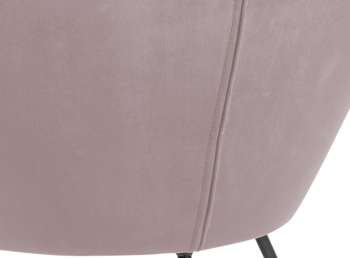 FOTOLIU velur  - roz/negru, Trend, metal/textil (82,0/79,0/72,5cm) - Carryhome