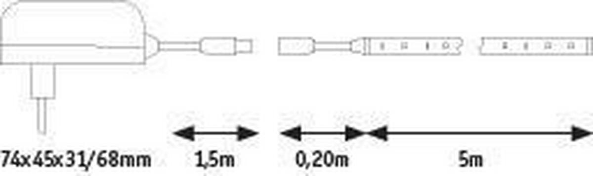 LED-STRIP   - Weiß, Basics, Kunststoff (0,8/500cm) - Paulmann
