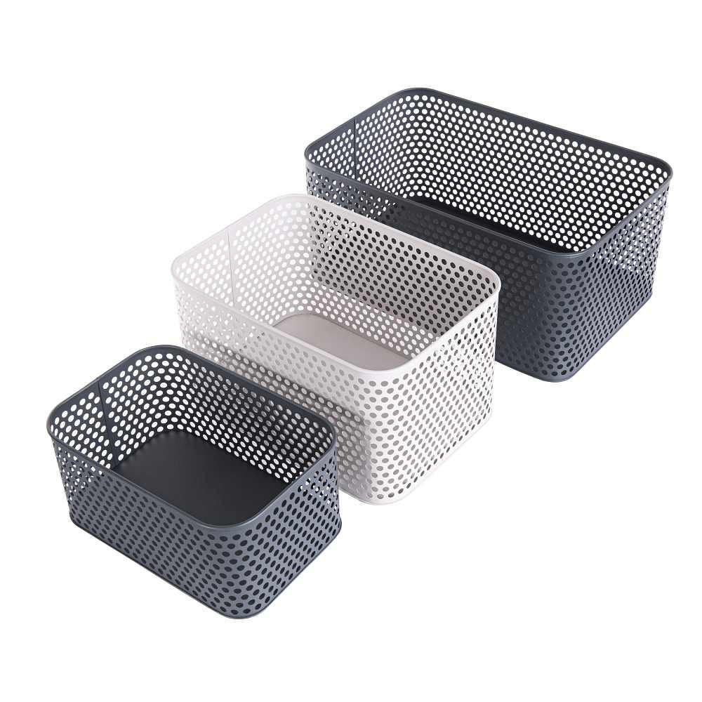AUFBEWAHRUNGSBOXEN-SET Veika  - Anthrazit, KONVENTIONELL, Metall (45/35/30/29/25,5/20/20/20/14cm) - Blomus