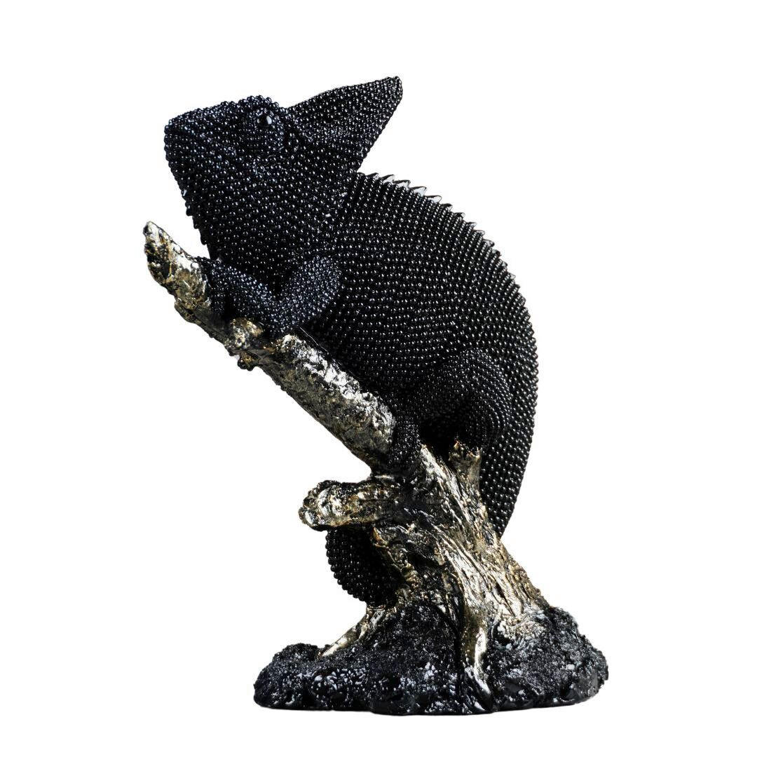 SCULPTURĂ - argintiu/negru, Basics, plastic (22/9,5/18cm)