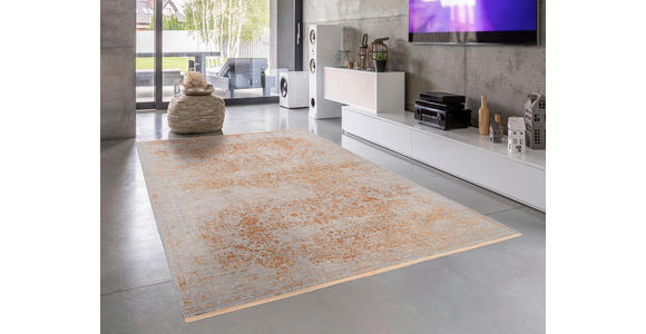 WEBTEPPICH 65/130 cm Tinto Grande Creme, Goldfarben  - Goldfarben/Creme, Design, Textil (65/130cm) - Dieter Knoll