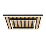 LED-DECKENLEUCHTE 40/40/6 cm   - Schwarz, Design, Holz/Kunststoff (40/40/6cm) - Novel