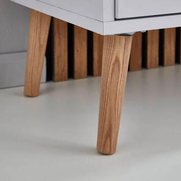 Thumbnail - Mid.you Sideboard Mailand Set 2 + HF, Weiß, Eiche Artisan, Weiß Hochglanz, Holzwerkstoff, massiv, 6 Fächer, 158x86x33 cm...