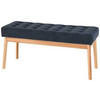 GARDEROBENBANK - Eichefarben/Dunkelblau, Design, Holz/Textil (100/48/36cm) - MID.YOU