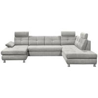 WOHNLANDSCHAFT in Webstoff Silberfarben  - Silberfarben, Modern, Kunststoff/Textil (177/349/233cm) - MID.YOU