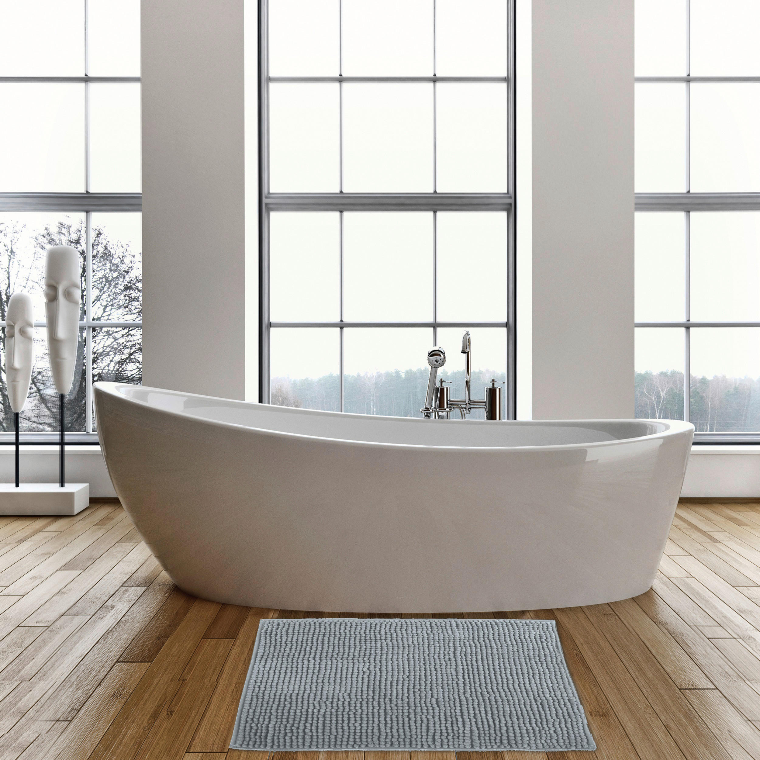 BADTEPPICH 50/80 cm Grau  - Grau, KONVENTIONELL (50/80cm) - Spirella