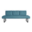 SITZBANK 209/92/78 cm  in Hellblau  - Schwarz/Hellblau, Design, Textil/Metall (209/92/78cm) - Dieter Knoll