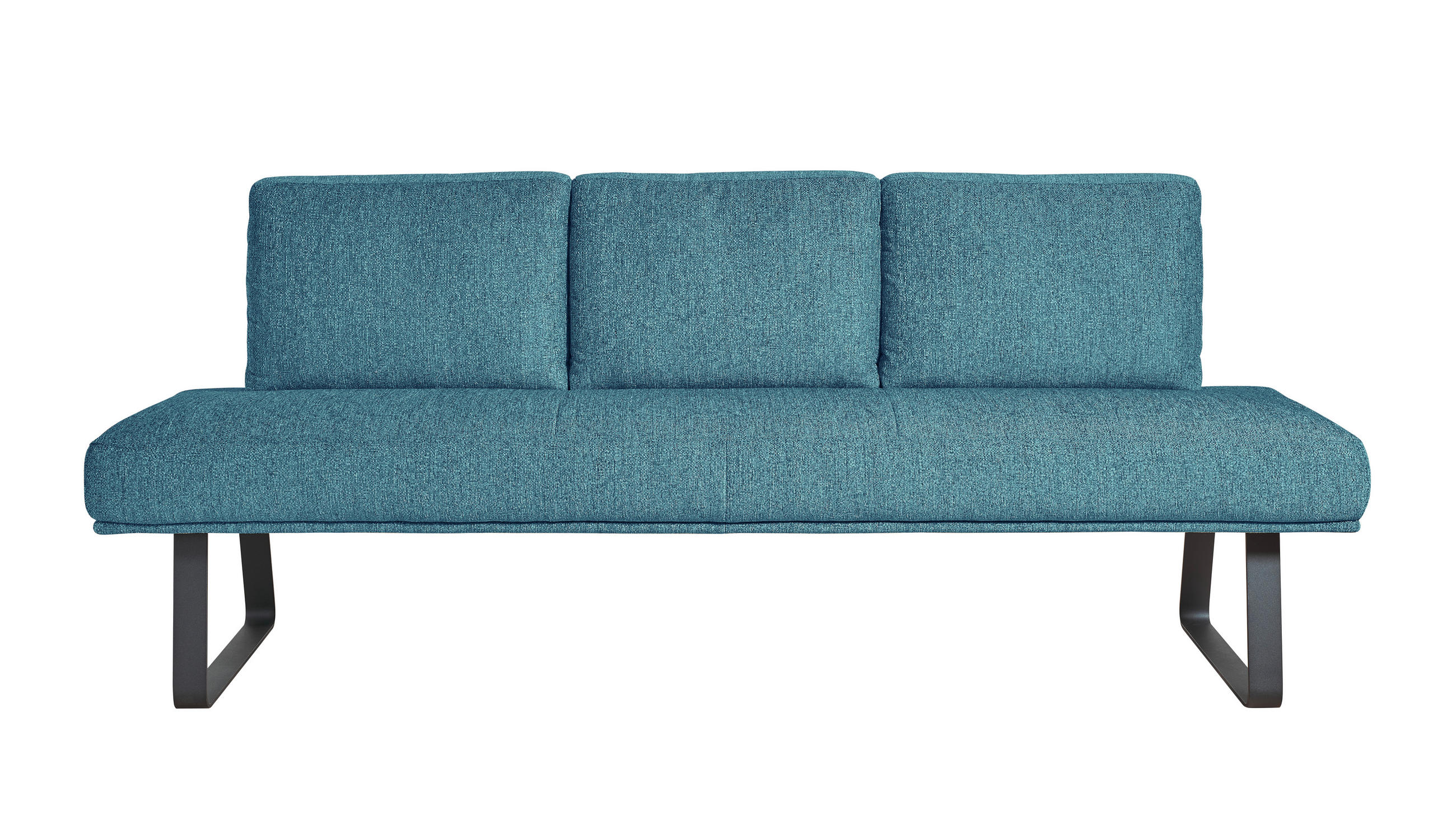 SITZBANK 209/92/78 cm  in Hellblau  - Schwarz/Hellblau, Design, Textil/Metall (209/92/78cm) - Dieter Knoll