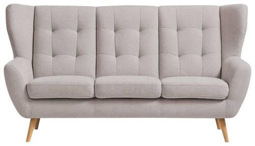 TŘÍMÍSTNÁ POHOVKA, dřevo, textil, kompozitní dřevo, béžová - barvy dubu/béžová, Design, dřevo/kompozitní dřevo (193/102/90cm) - Niels Andersson