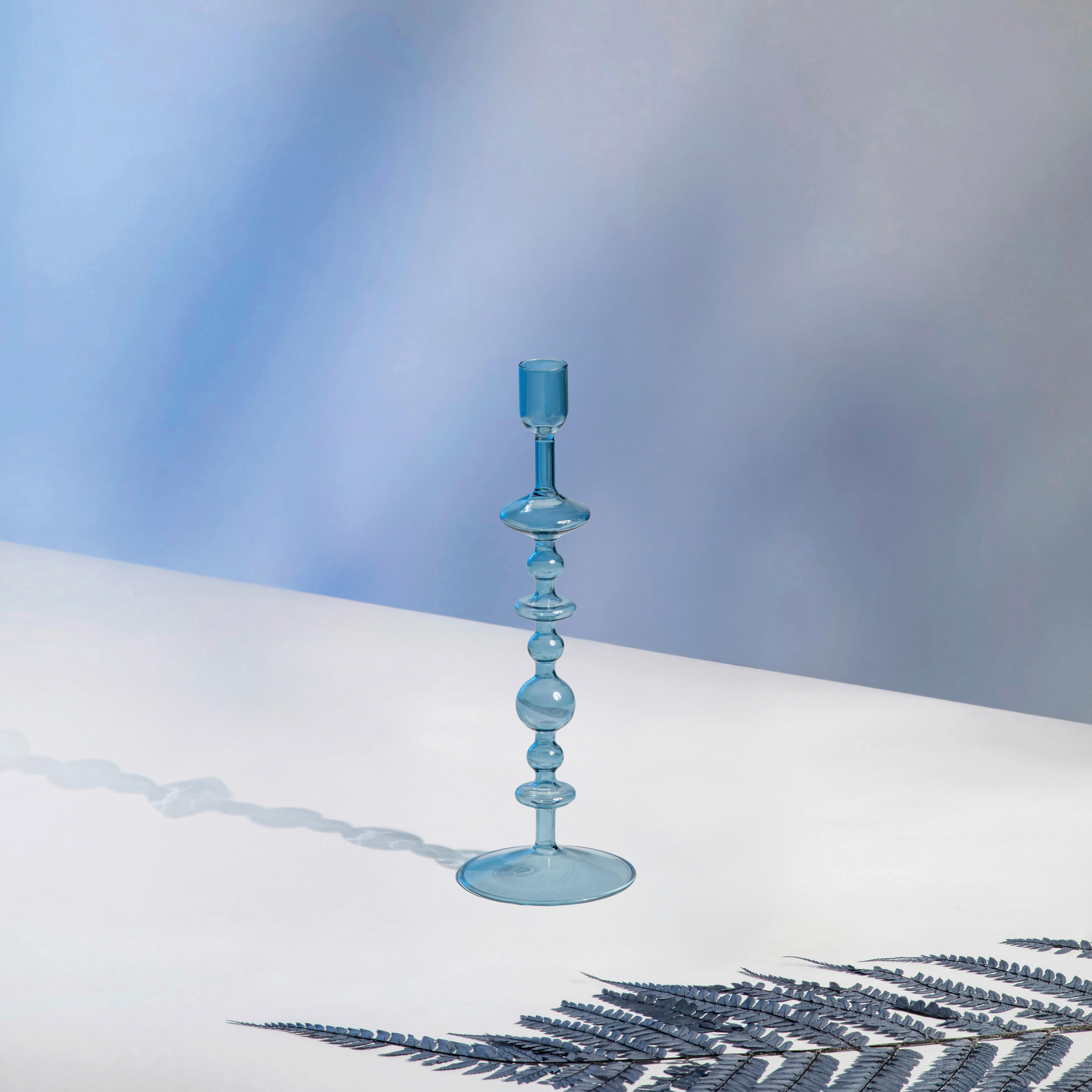 KERZENHALTER - Pastellblau, MODERN, Glas (9,0/9,0/27,0cm) - like.Villeroy & Boch