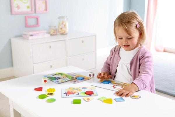 LERNSPIEL Teddys Farben und Formen  - Mooreichefarben, Basics, Karton/Holz (16/24cm) - Haba