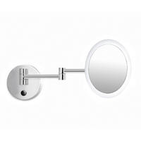 BADEZIMMER-WANDLEUCHTE 21/21/21 cm   - Chromfarben, Basics, Glas/Metall (21/21/21cm)