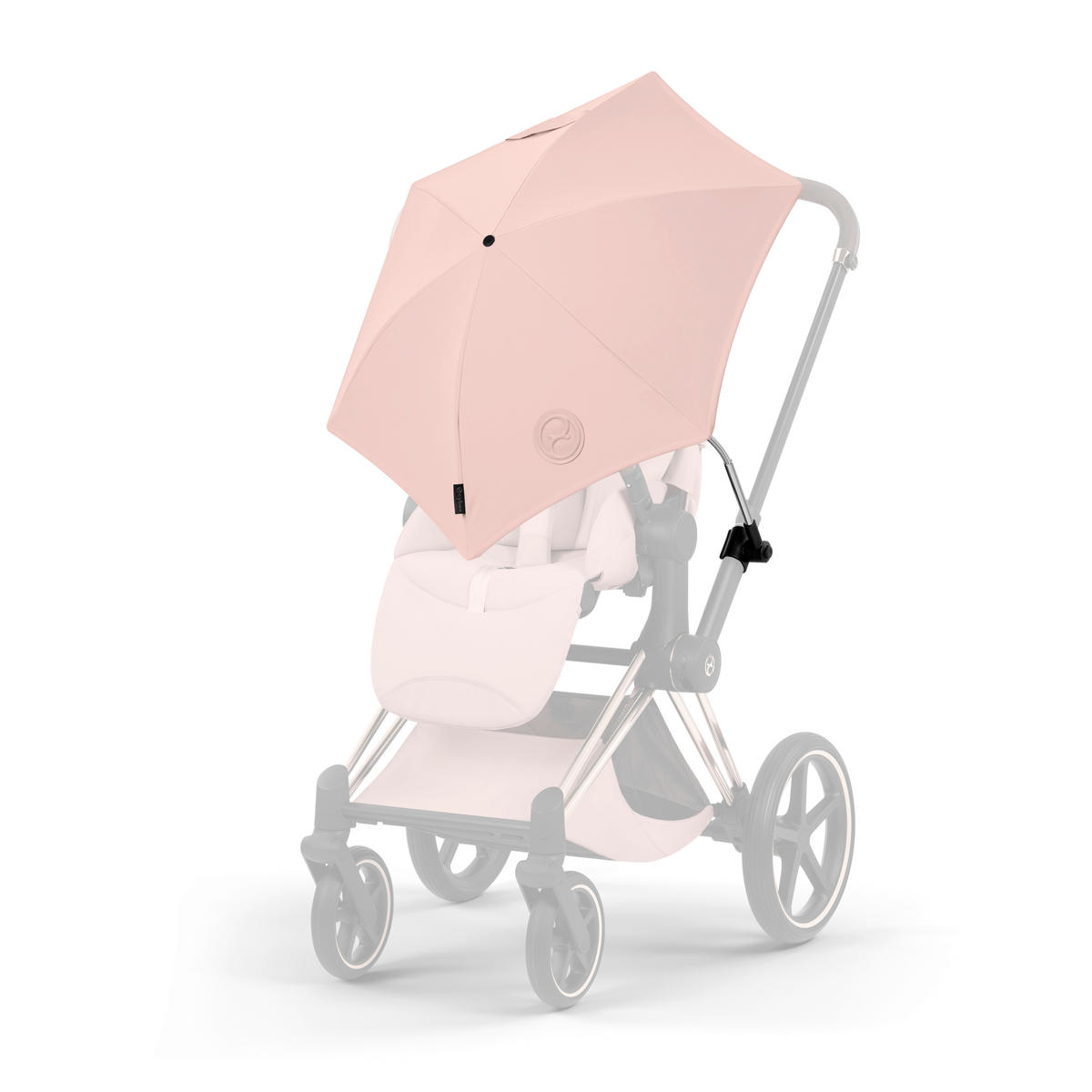 KINDERWAGENSONNENSCHIRM  - Hellrosa/Silberfarben, Basics, Kunststoff/Textil (73,5/43,5cm) - Cybex