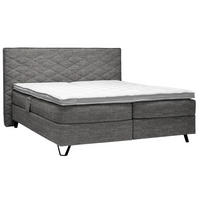 BOXSPRINGBETT 160/200 cm  in Anthrazit  - Anthrazit/Schwarz, Konventionell, Holz/Textil (160/200cm) - Sjöholm