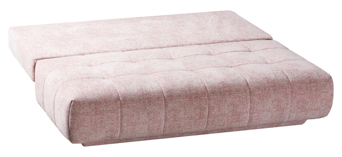 SCHLAFSOFA  mit Bettkasten erhältlich, Stoffauswahl, Schlafen auf Sitzhöhe, Bettfunktion erhältlich Flachgewebe Rosa  - Schwarz/Rosa, Design, Kunststoff/Textil (206/94/106cm) - Novel