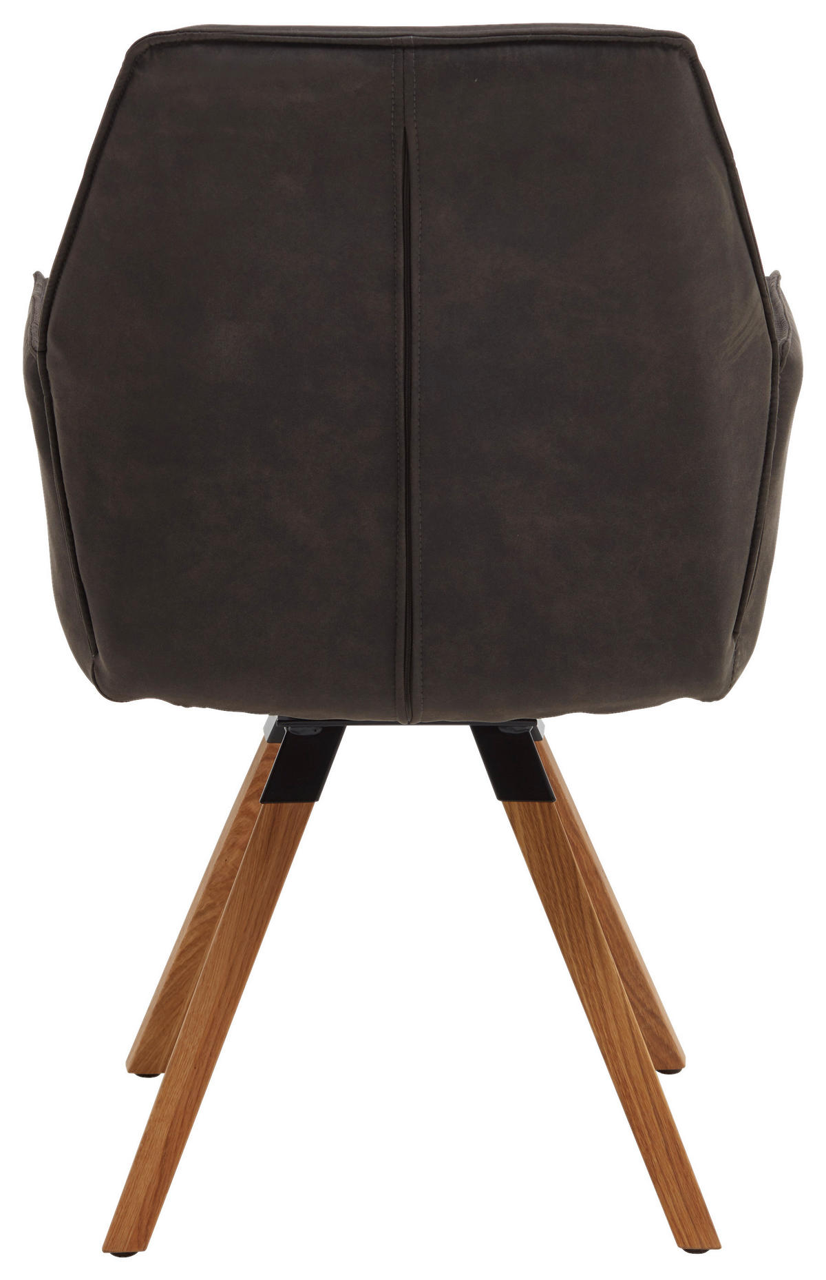 ARMLEHNSTUHL-SET 2 Stück  in Mikrofaser  - Eichefarben/Anthrazit, Design, Holz/Textil (60/90/64cm) - Valdera
