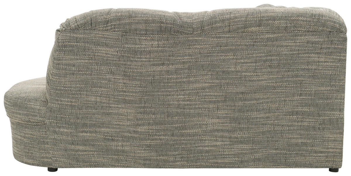 ECKSOFA in Webstoff Grau, Weiß  243/180 cm  - Schwarz/Weiß, KONVENTIONELL, Kunststoff/Textil (243/180cm) - MID.YOU