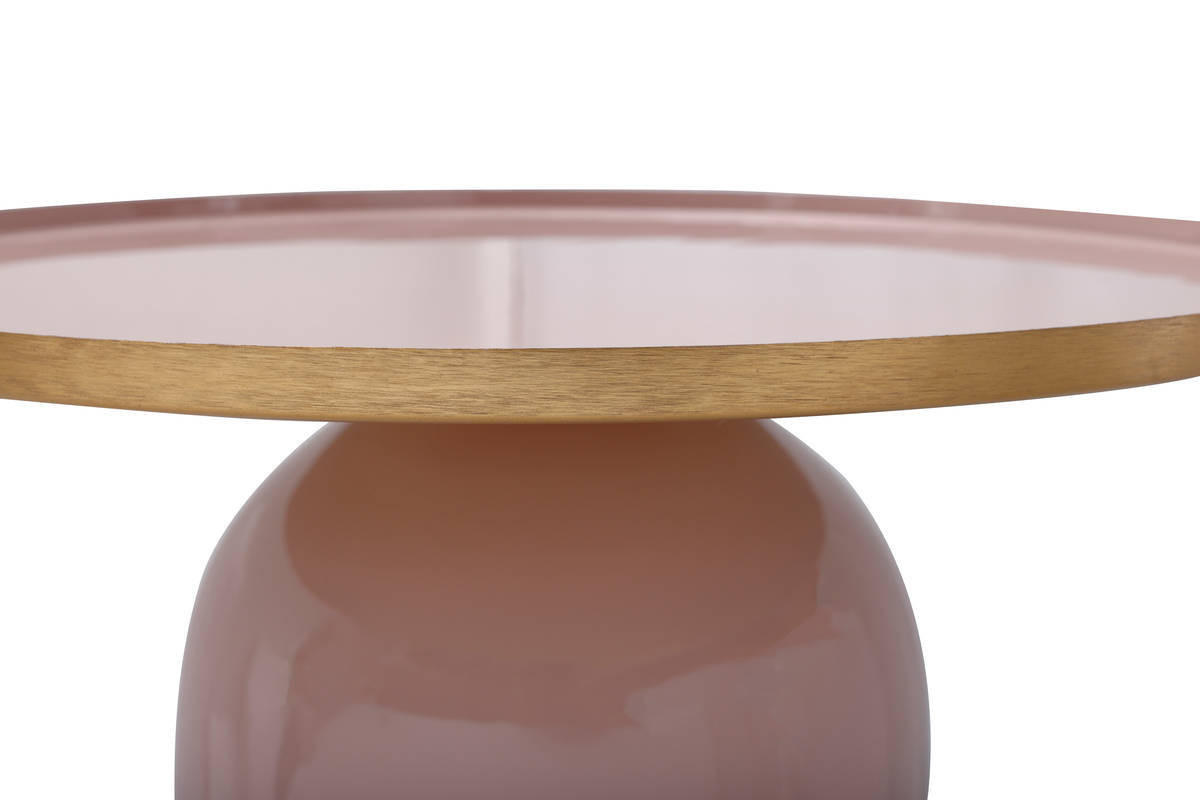 BEISTELLTISCH in Metall  - Goldfarben/Altrosa, Trend, Metall (51/41/51cm) - Kayoom