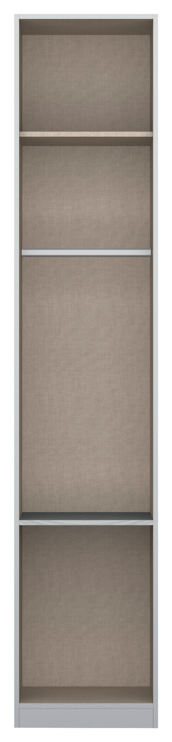 DREHTÜRENSCHRANK 47/229/54 cm 1-türig Hellgrau  - Hellgrau/Alufarben, MODERN, Holzwerkstoff (47/229/54cm) - Rauch Möbel