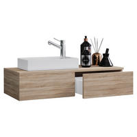 WASCHTISCHKOMBI 85 cm  - Weiß/Sonoma Eiche, Basics, Keramik/Holzwerkstoff (85cm) - MID.YOU