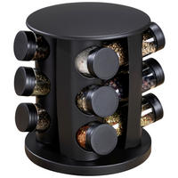 GEWÜRZGLAS-SET - Schwarz, Basics, Glas/Metall (18,5/21,5/18,5cm) - Wenko