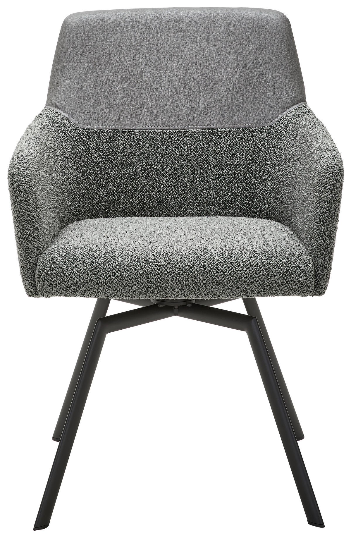 ARMLEHNSTUHL  in Stahl Mikrofaser, Struktur  - Anthrazit/Grau, Design, Textil/Metall (56/84/59cm) - Venjakob