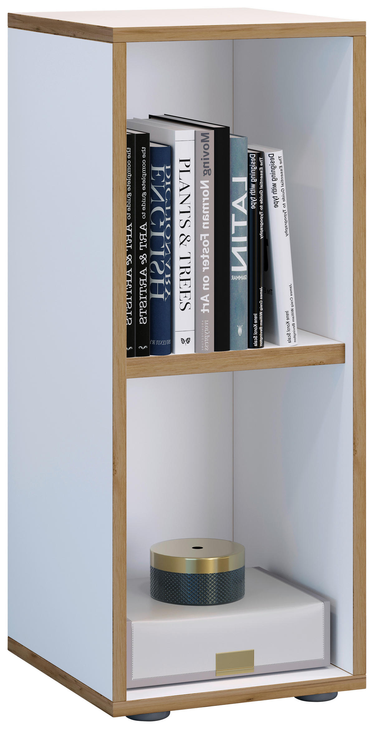 AKTENREGAL 30/74/33 cm  - Honigeiche/Weiss, Design, Holzwerkstoff/Kunststoff (30/74/33cm) - MID.YOU