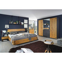 KREVET   160/200 cm   tamno siva, hrast Artisan  - tamno siva/hrast Artisan, Moderno, drvni materijal/plastika (160/200cm) - Rauch Möbel
