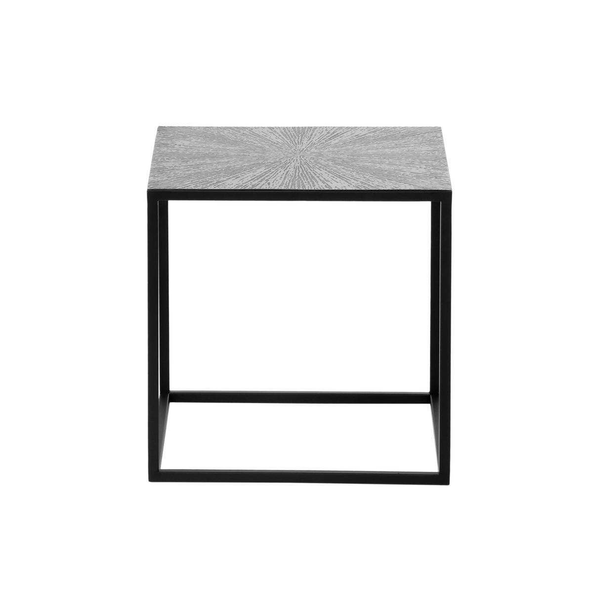 SADA STOLKŮ, černá, barvy stříbra - černá/barvy stříbra, Moderní, kov (35-40/35-40/35-40cm)