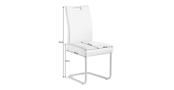 SCHWINGSTUHL Lederlook Grau, Edelstahlfarben - Edelstahlfarben/Grau, Design, Textil/Metall (48/99/69cm) - Valnatura