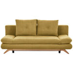 SCHLAFSOFA Webstoff Gelb  - Gelb/Buchefarben, KONVENTIONELL, Holz/Textil (205/86/94cm) - Carryhome