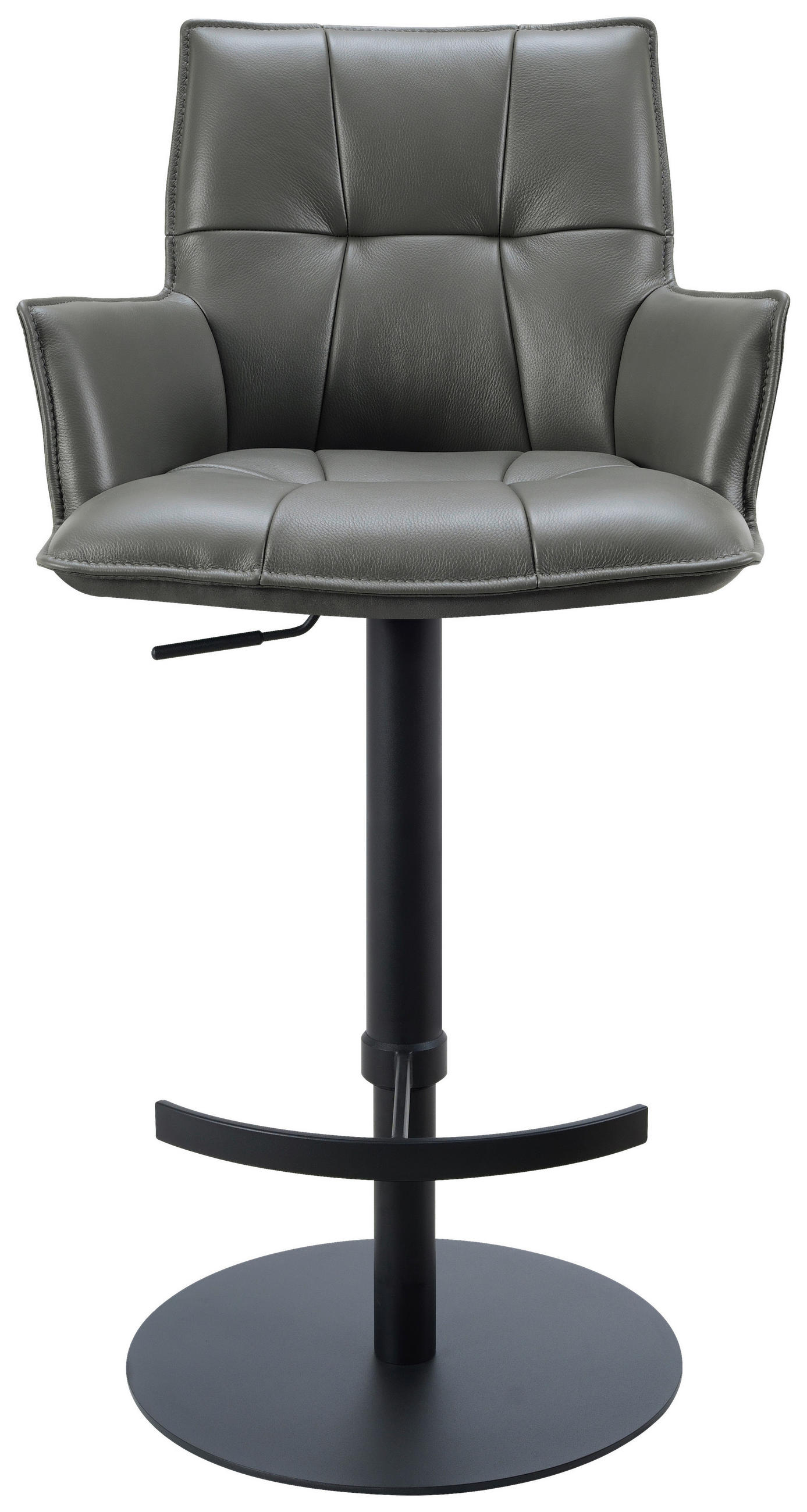 BARPALL i antracit, svart  - svart/antracit, Design, metall/läder (56,5/100/56cm) - Novel