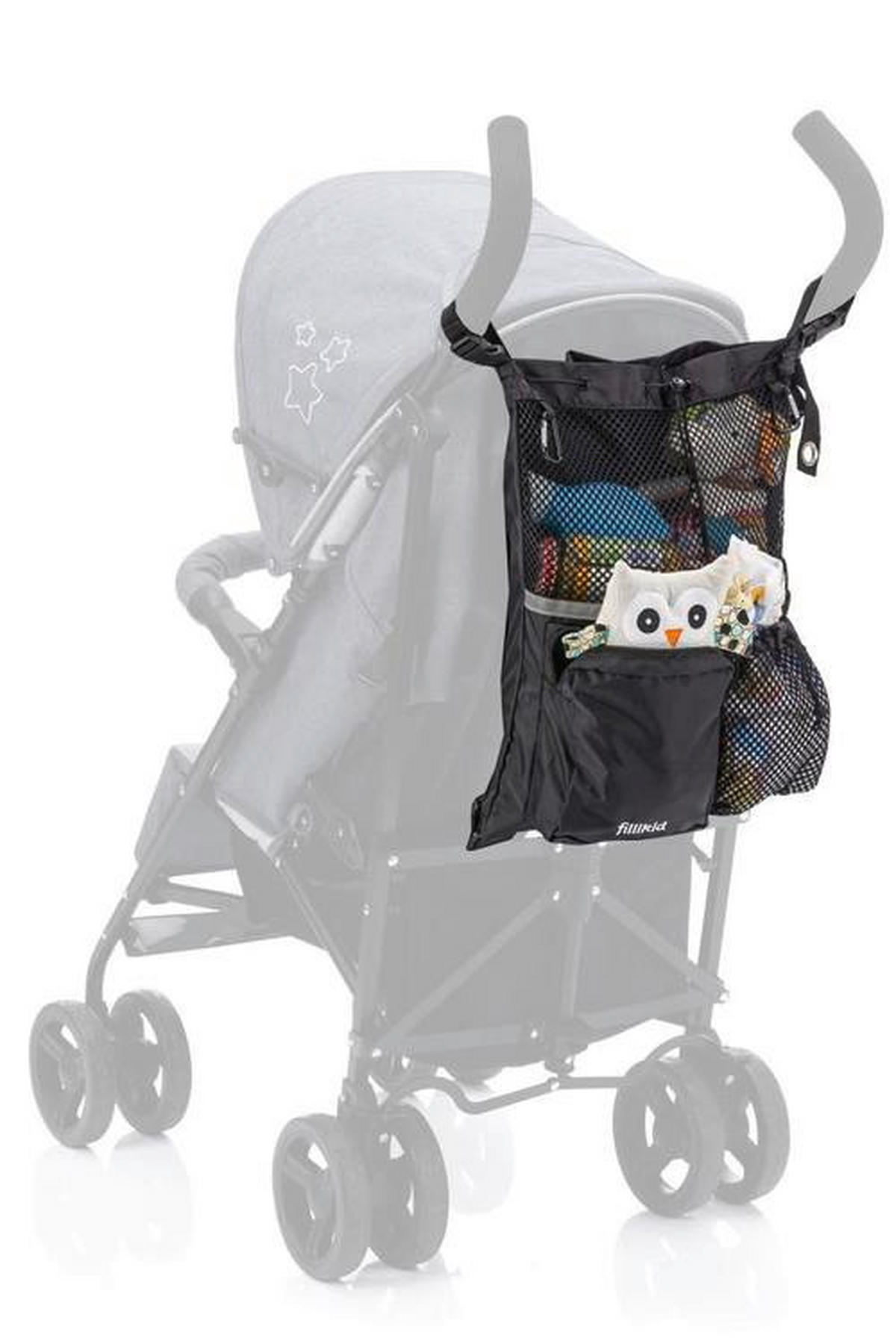 BARNVAGNSORGANIZER  - svart, Basics, textil (32/40/3cm) - My Baby Lou