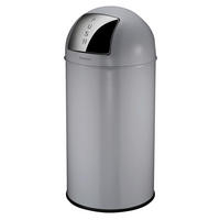 ABFALLEIMER Berlin 40 L  - Dunkelgrau/Anthrazit, Basics, Kunststoff/Metall (38/38/73cm) - Fackelmann