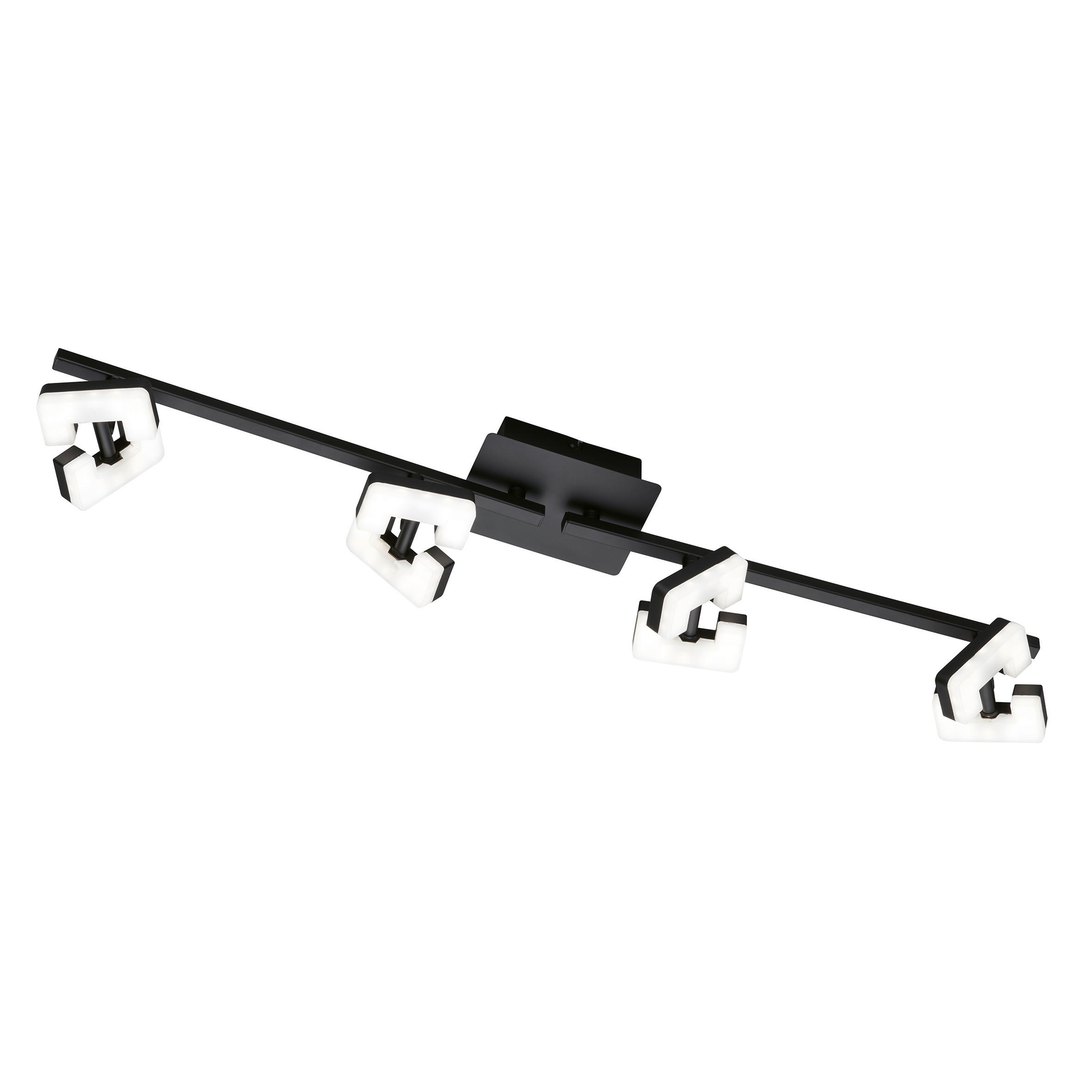 DECKENSTRAHLER - Schwarz, Design, Kunststoff/Metall (78/9,5/13cm) - Fischer & Honsel
