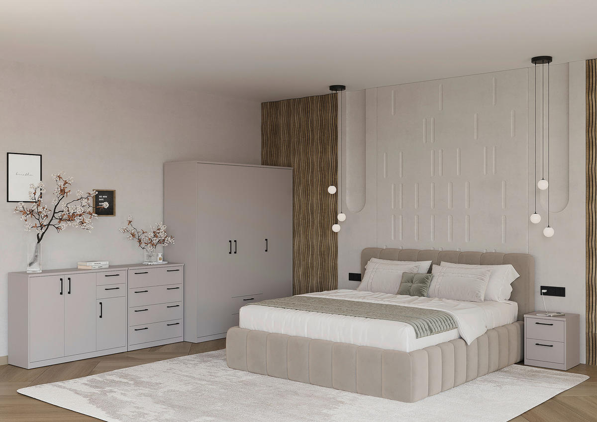 BYRÅ 72/84/36 cm  - svart/kashmir, Basics, trämaterial/plast (72/84/36cm) - Best Price